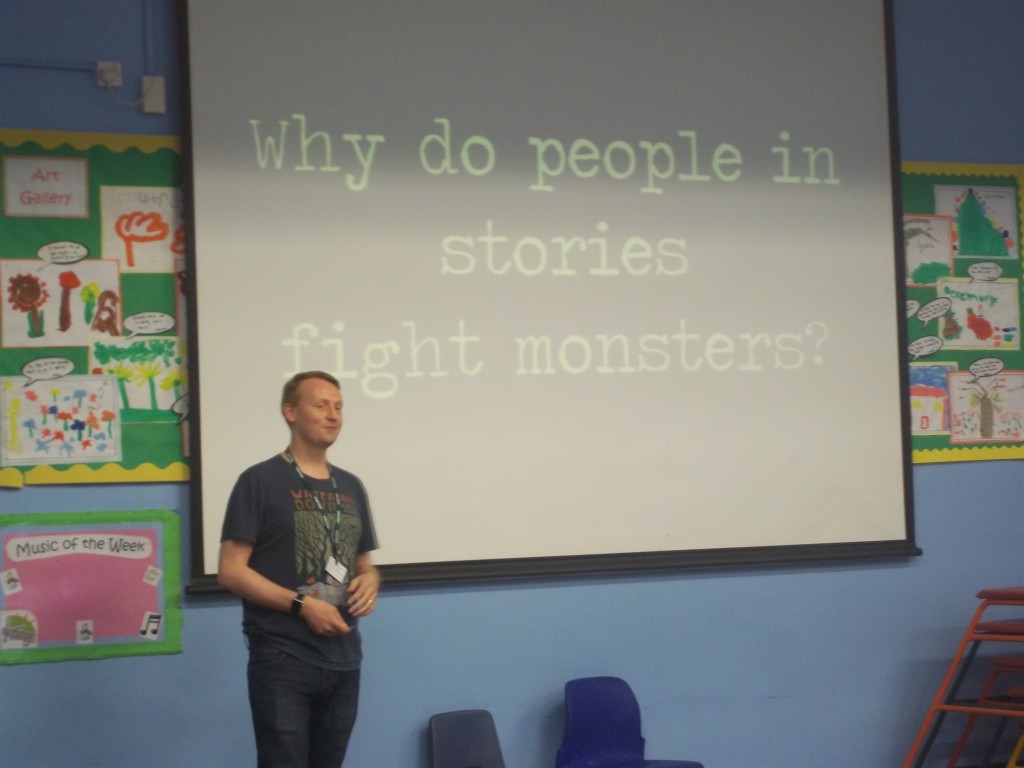 Why do people in stories fight monsters? Daniel Whelan Patron of Reading